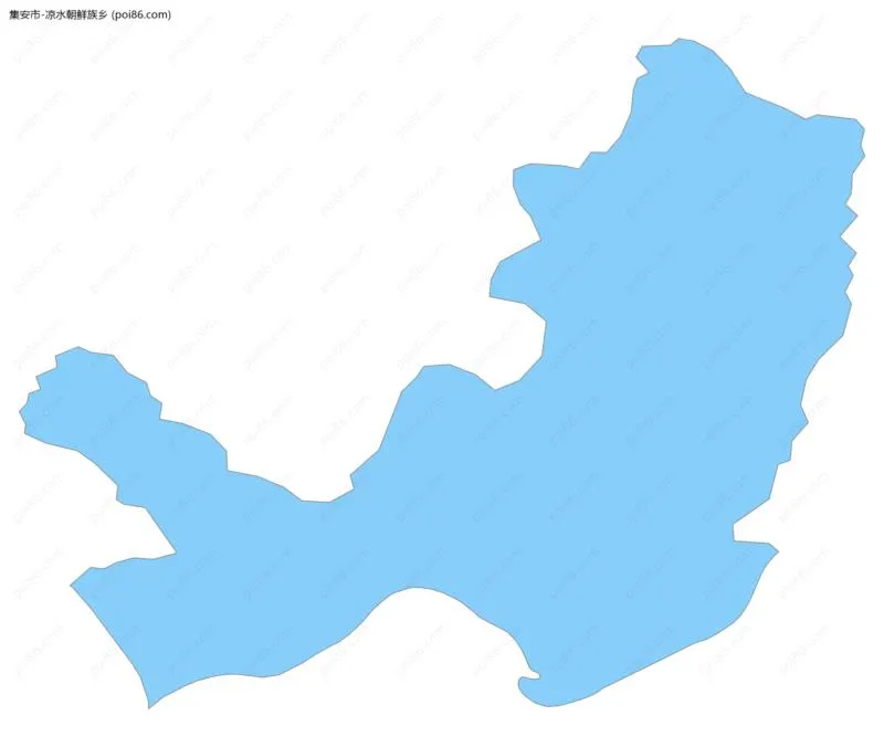 凉水朝鲜族乡边界地图
