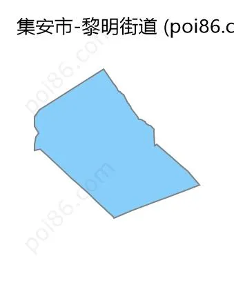 黎明街道边界地图