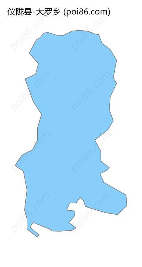 大罗乡边界地图