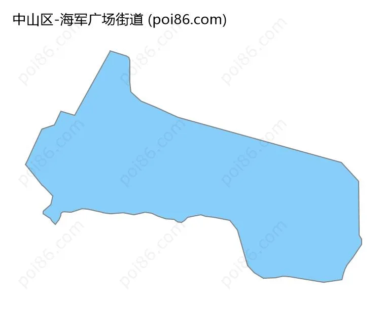 海军广场街道边界地图