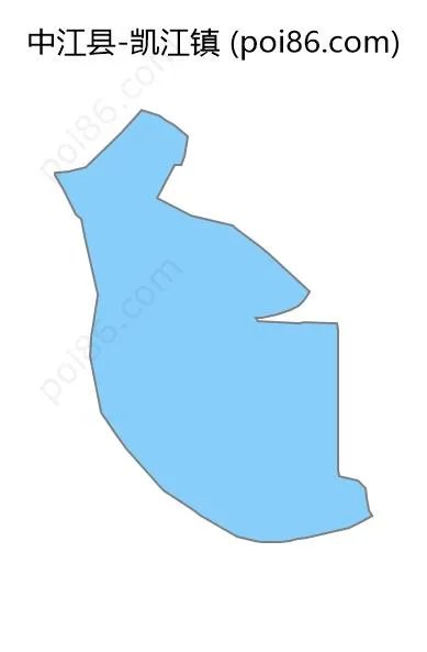 凯江镇边界地图