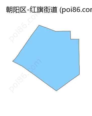 红旗街道边界地图