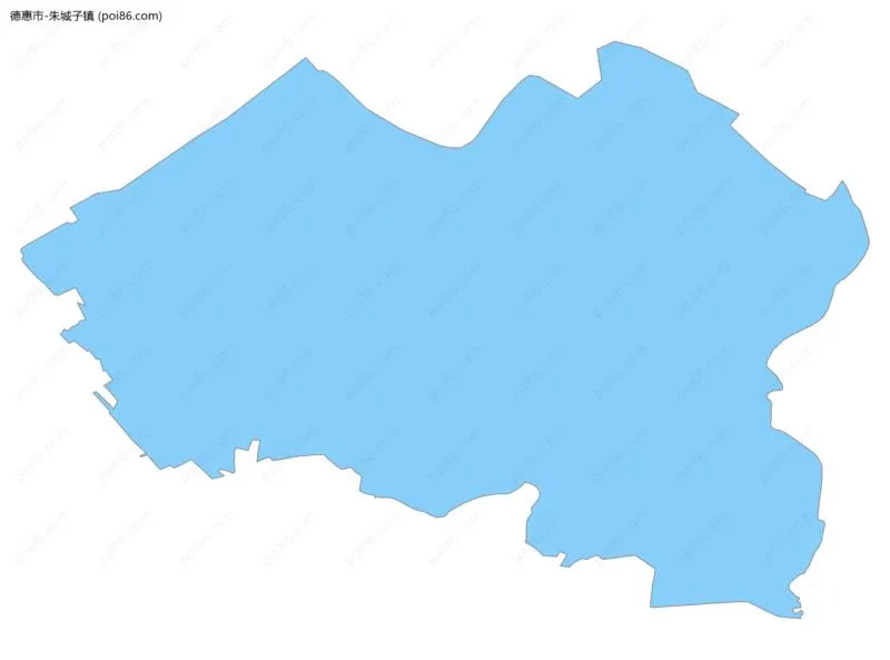 朱城子镇边界地图