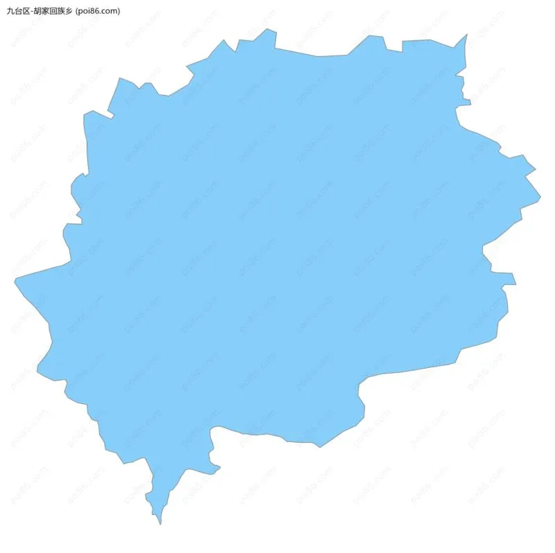 胡家回族乡边界地图