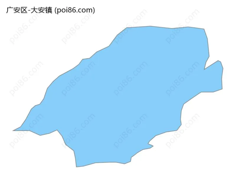 大安镇边界地图