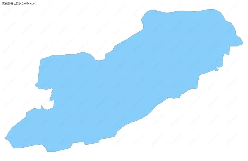 青山口乡边界地图