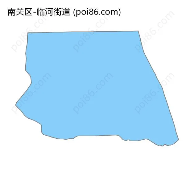 临河街道边界地图