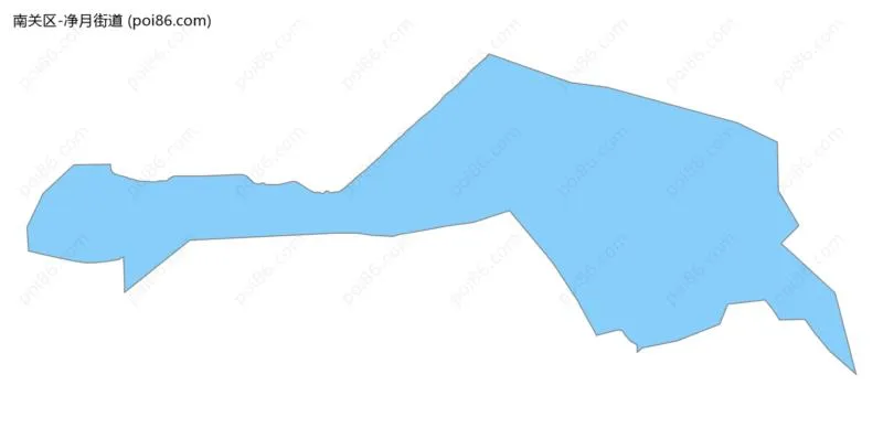 净月街道边界地图