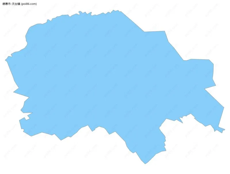 天台镇边界地图