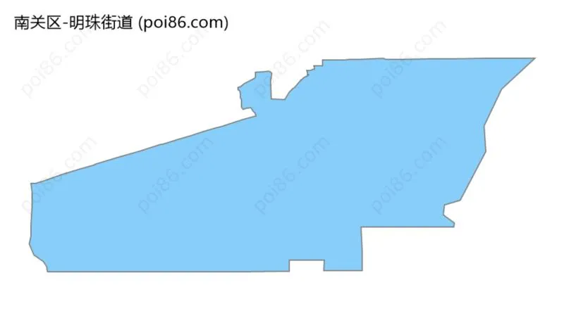 明珠街道边界地图