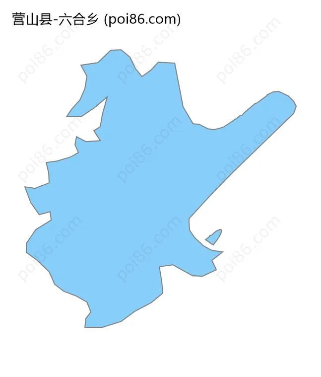 六合乡边界地图