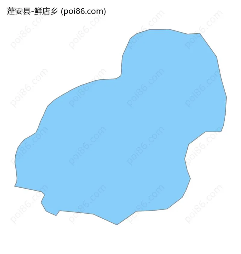 鲜店乡边界地图