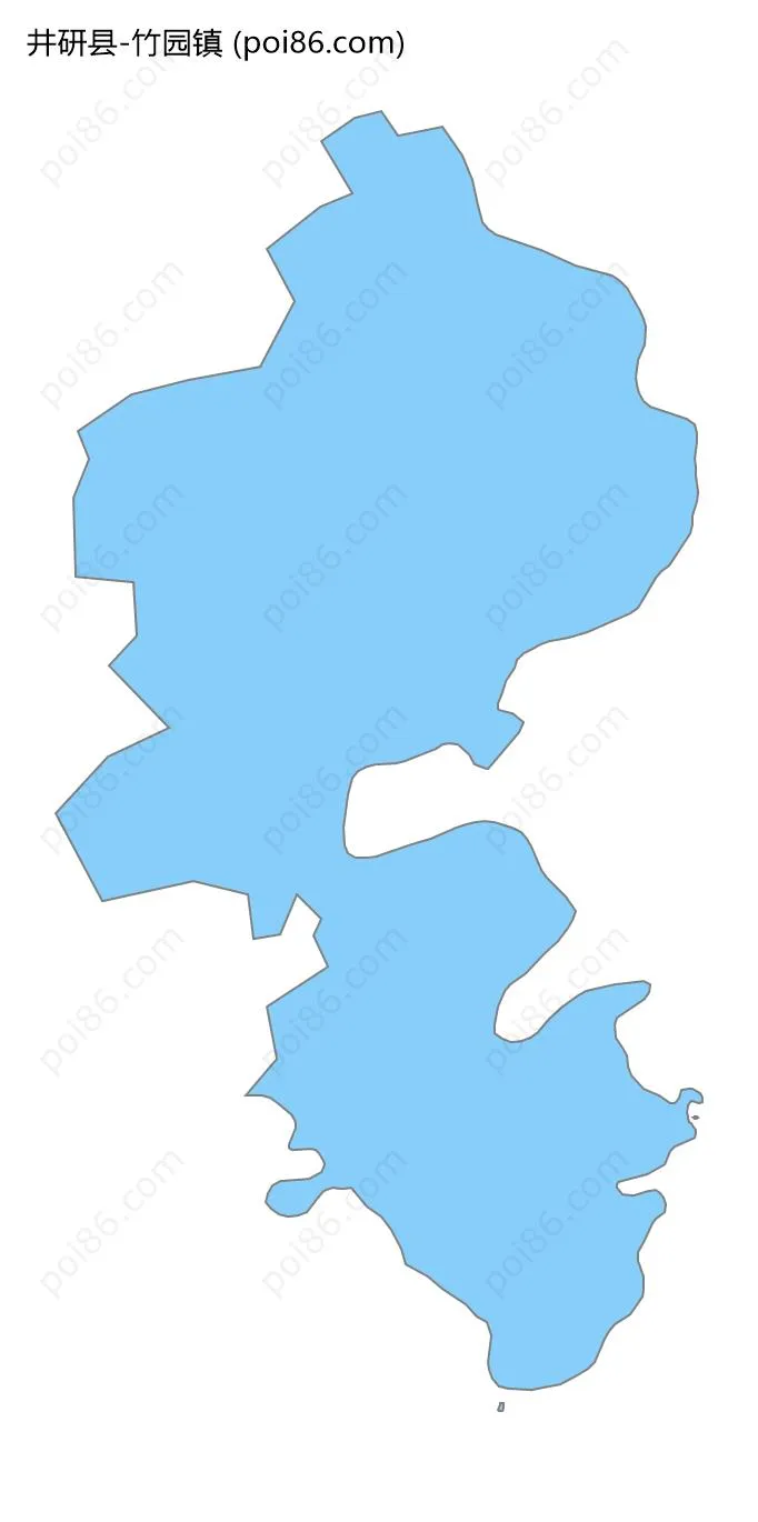 竹园镇边界地图