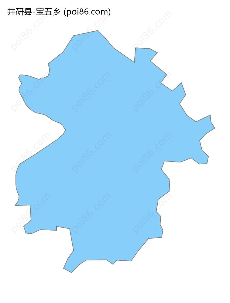 宝五乡边界地图