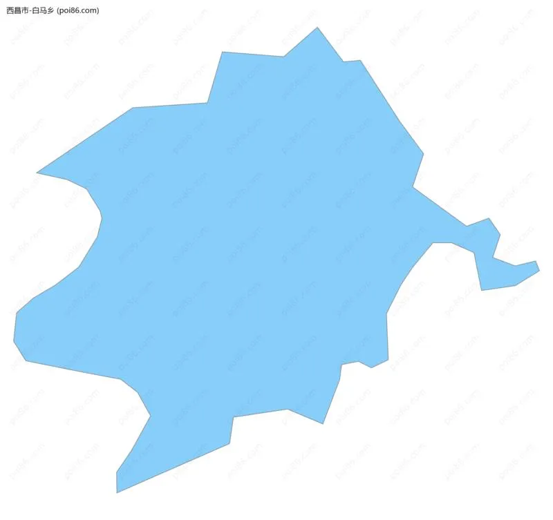 白马乡边界地图