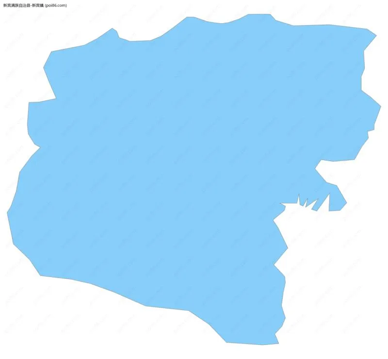 新宾镇边界地图