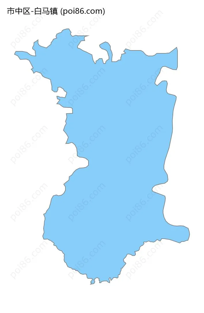 白马镇边界地图