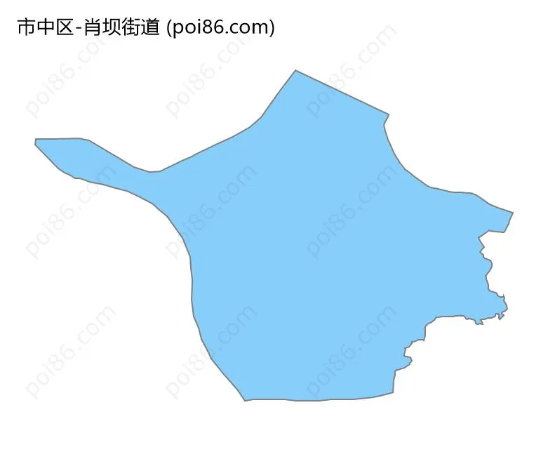 肖坝街道边界地图