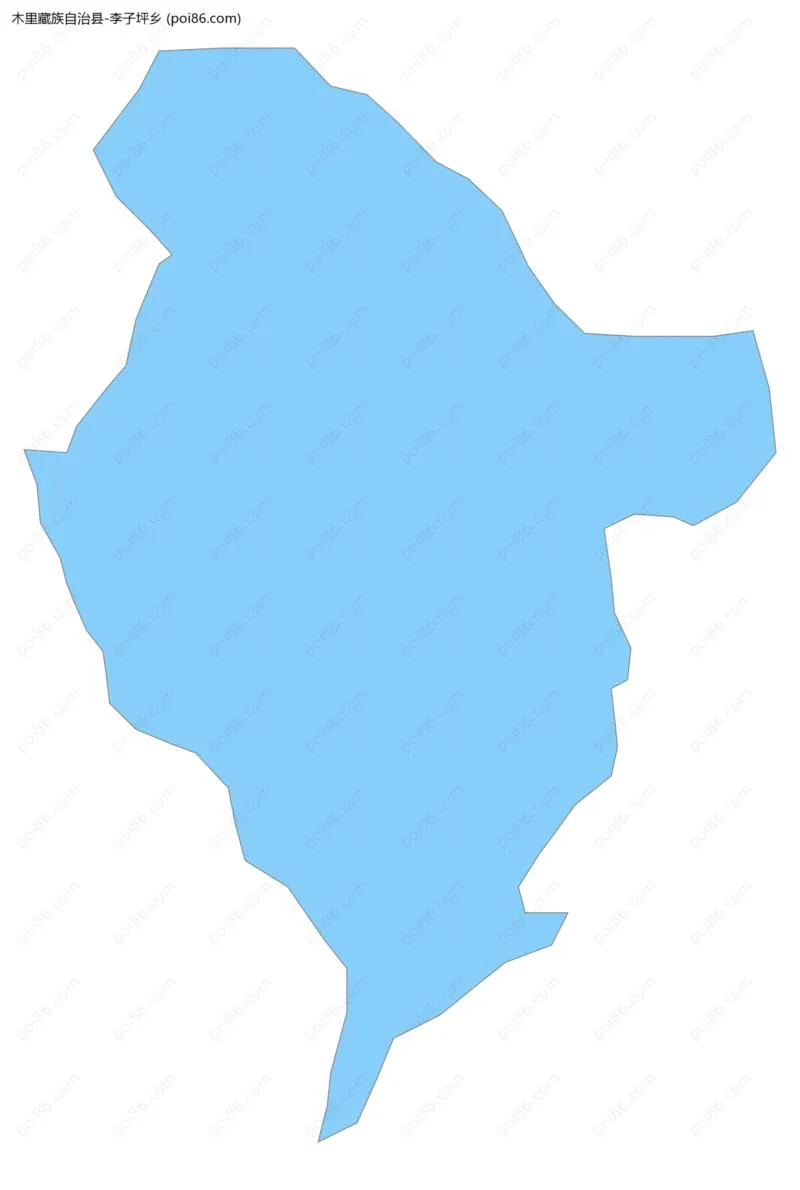 李子坪乡边界地图