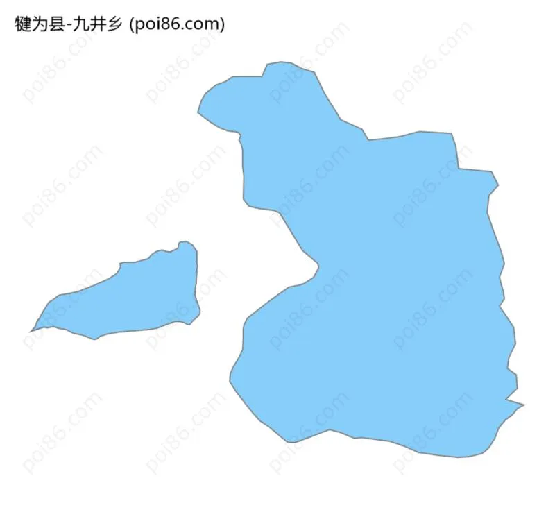 九井乡边界地图
