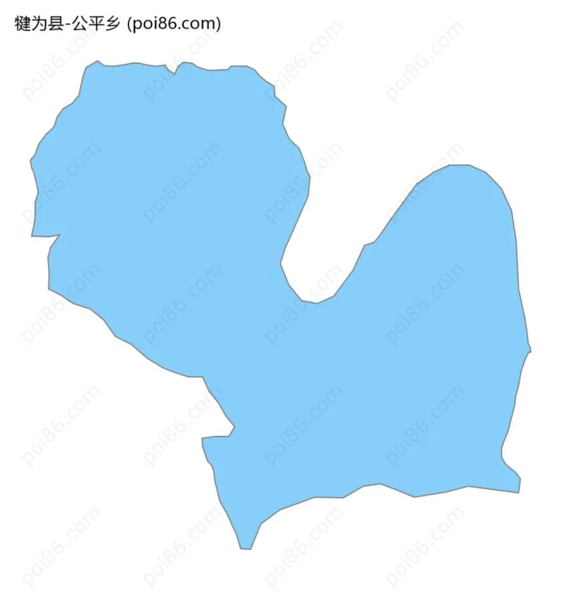 公平乡边界地图