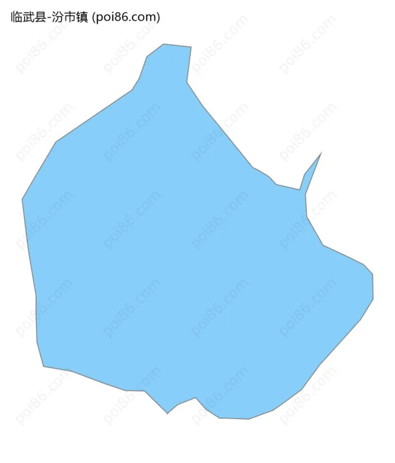 汾市镇边界地图