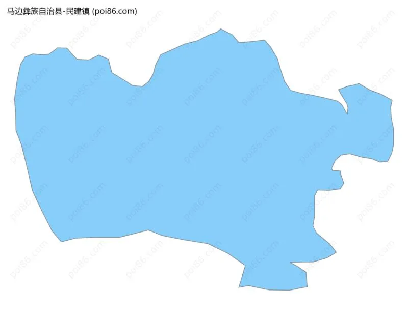 民建镇边界地图