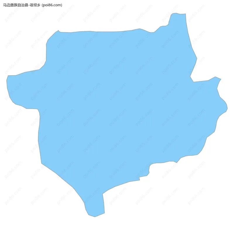 荍坝乡边界地图