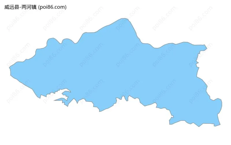 两河镇边界地图