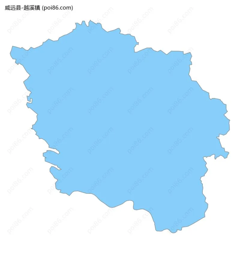 越溪镇边界地图