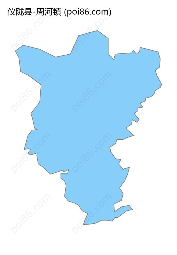 周河镇边界地图