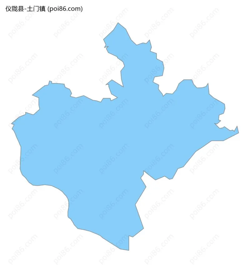 土门镇边界地图