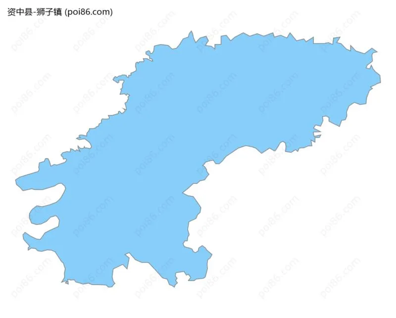 狮子镇边界地图