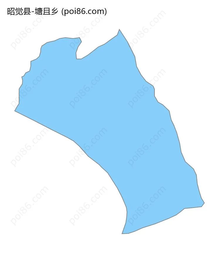 塘且乡边界地图