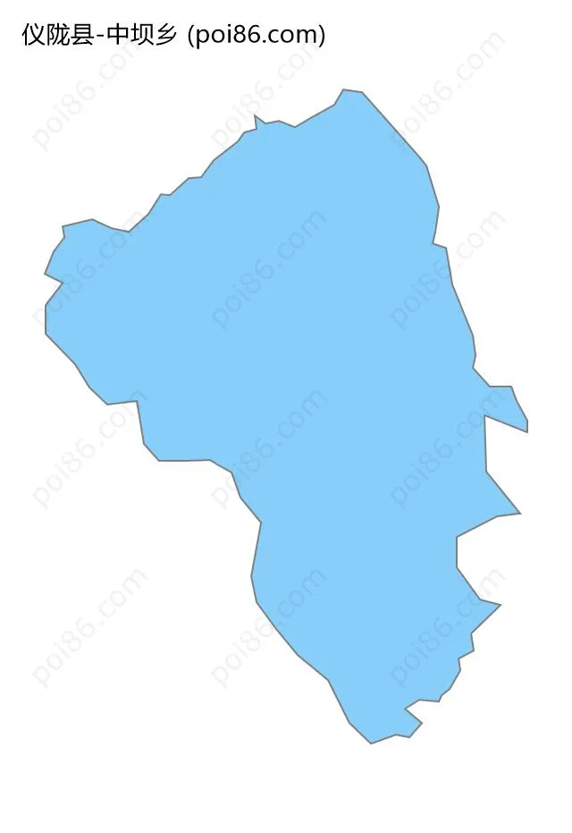 中坝乡边界地图