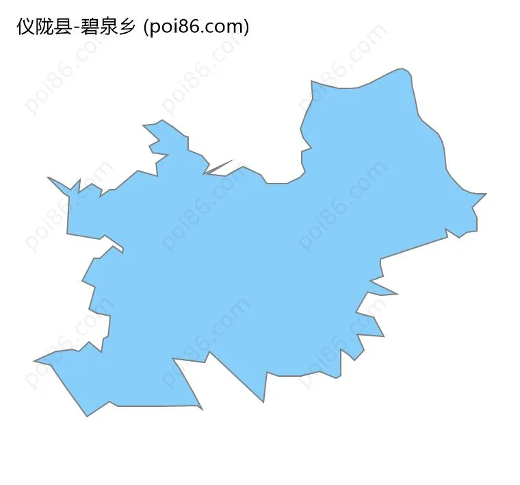 碧泉乡边界地图