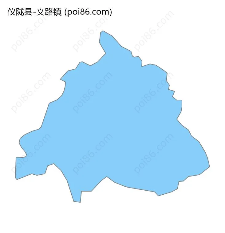 义路镇边界地图