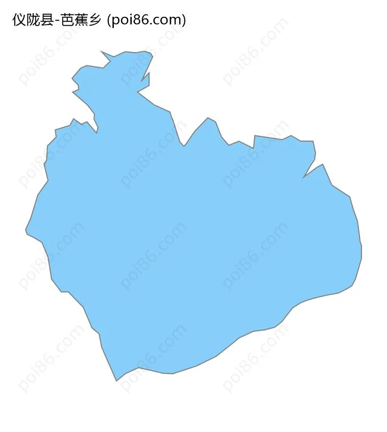 芭蕉乡边界地图