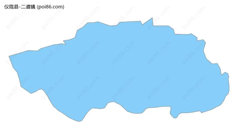 二道镇边界地图