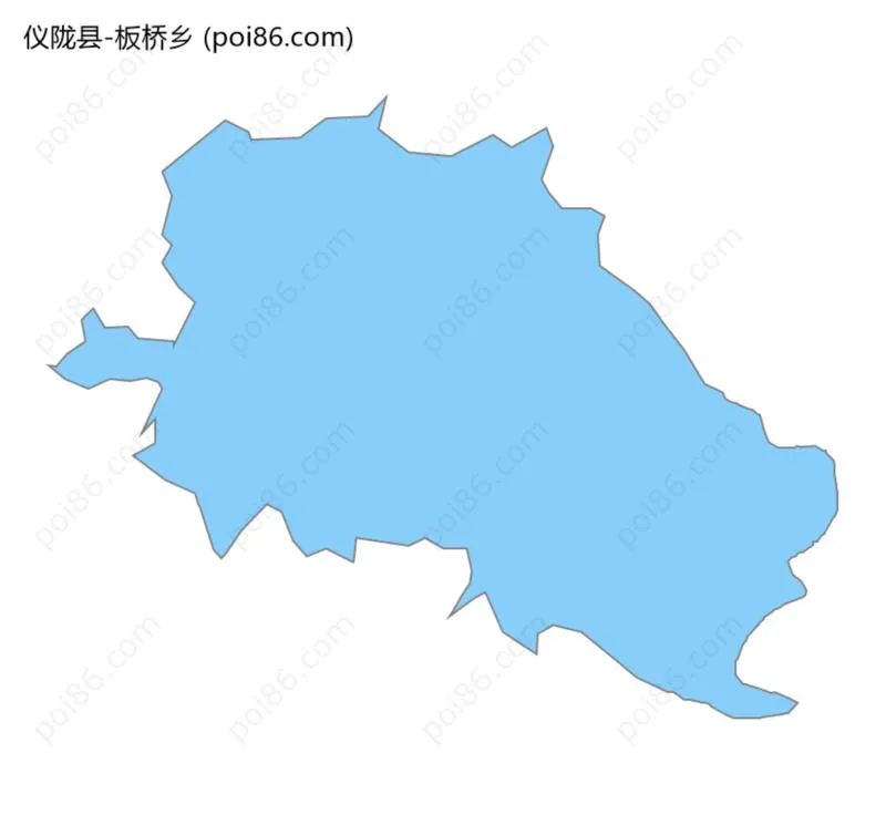 板桥乡边界地图