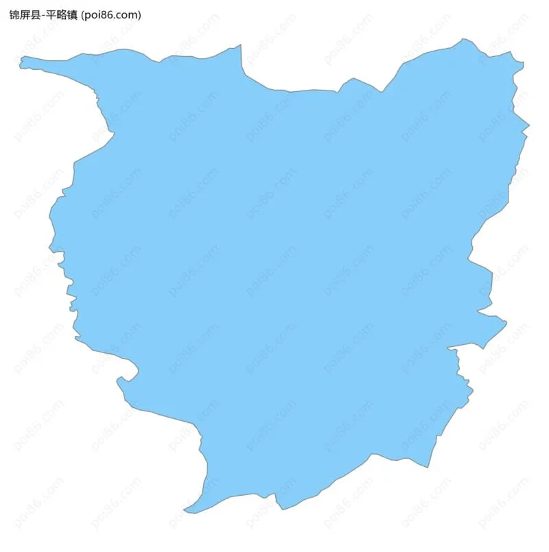 平略镇边界地图