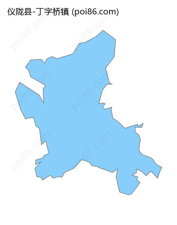 丁字桥镇边界地图