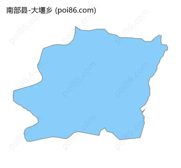 大堰乡边界地图