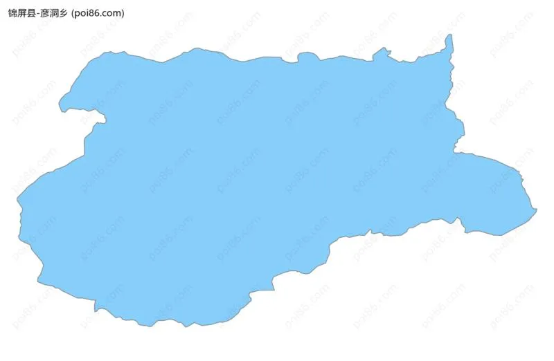 彦洞乡边界地图