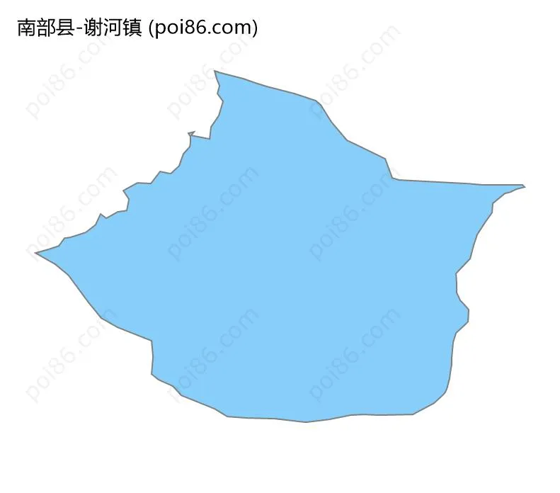 谢河镇边界地图