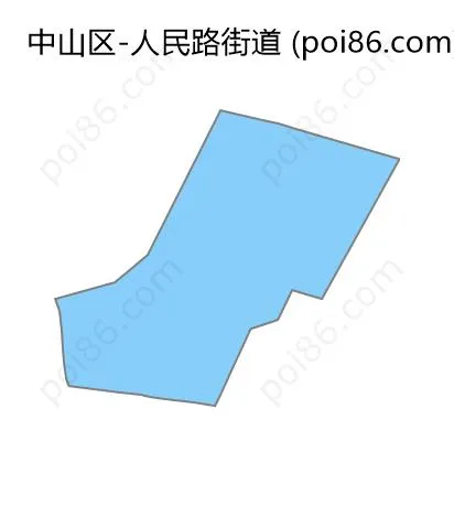 人民路街道边界地图