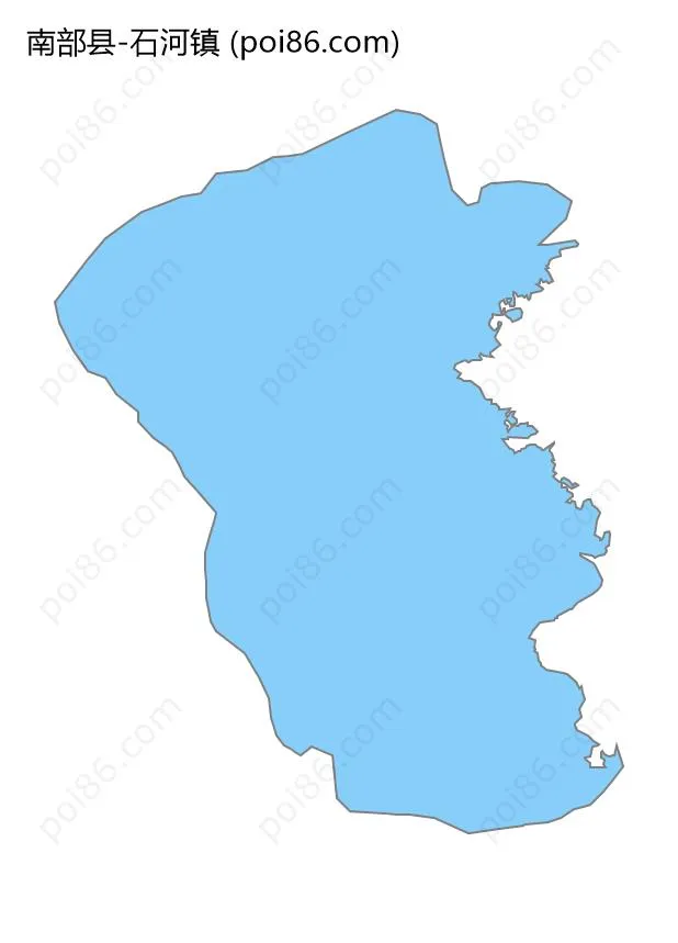 石河镇边界地图