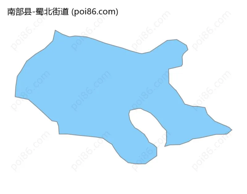 蜀北街道边界地图