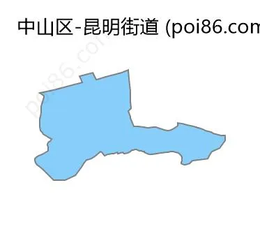 昆明街道边界地图