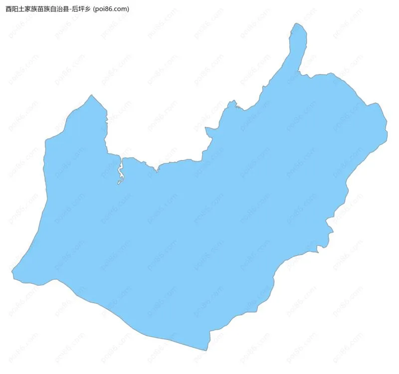 后坪乡边界地图